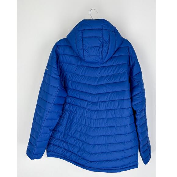 Columbia Mens Slope Edge II Hooded Zip Jacket Size XL Mountain Blue New Puffer - Picture 8 of 10